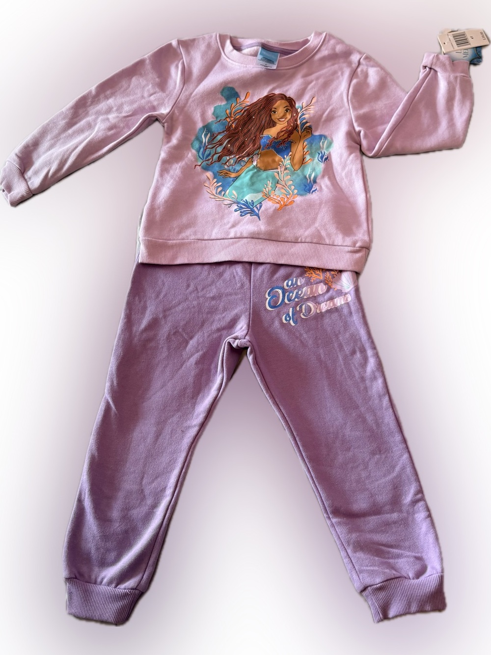 Disney The Little Mermaid Fleece Jogger and Sweatshirt Set NWT - Picture 2 of 2